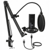 Štúdiový mikrofónový set so statívom, pop filtrom, ramenom a USB FIFINE T669