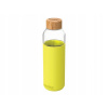 QUOKKA FLOW Sklenená fľaša so silikónovým povrchom NEON GREEN 660ml