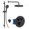 kielle Oudee Sprchová súprava s termostatickou batériou na skrytú inštaláciu, čierna matná 20602SPT14 1 set