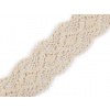 Bavlněná krajka / vsadka paličkovaná šíře 40 mm Varianta: 2 béžová světlá, Balení: 13.5 m