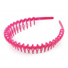 Plastová čelenka do vlasů s hřebínkem Varianta: 3 pink, Balení: 1 ks