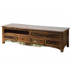 Bighome - TV stolík z recyklovaného dreva 180x55x50 viacfarebne lakovaná OLDTIME