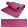 Podložka LIFEFIT YOGA MAT LOTOS DUO, 183x58x0,6cm, bordová