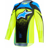 Dres TECHSTAR NOMUR YOUTH, ALPINESTARS, dětské (tmavě modrá/žlutá fluo/modrá, vel. S)