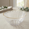 Plastová miska so zlatým okrajom DAILY INTERNATIONAL HOME 25,5 cm priehľadná