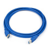 kábel USB predlžovací 3.0 A-A M/F 1,8m, CABLEXPERT premium quality modrý (CCP-USB3-AMAF-6)