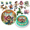 DIGITÁLNA TLAČ Jedlý obrázok na tortu TOY STORY BUZZ ASTRAL + POSTAVY TEXT 3
