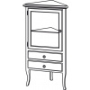 Sapho RETRO skrinka rohová 60x120x47cm, starobiela, ľavá SPH 1692
