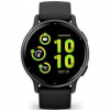 Inteligentné hodinky Garmin vívoactive 5 - Slate / Black Silicone Band (010-02862-10)