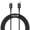 Baseus Tungsten Gold Rýchlonabíjací / dátový kábel USB-C na Lightning PD 20W 2 m, čierny