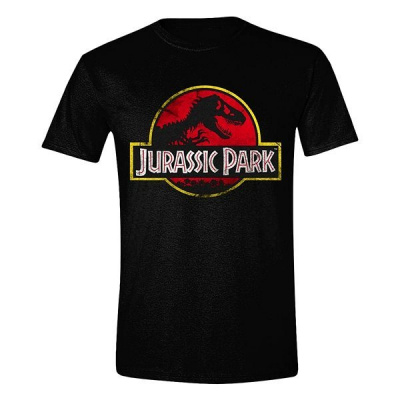 Jurassic Park – Distressed Logo – tričko S