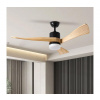 ZEVENTI ZEVENTI - LED Stropný ventilátor NATURITO LED/18W/230V Wi-Fi Tuya čierna/dub + DO ZV0036 + záruka 3 roky zadarmo