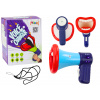 LEAN TOYS Megafónový menič hlasu, nahrávanie troch hlasových režimov – modrá