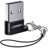 Redukcia Ugreen US250, USB-A(M)/USB-C(F), čierna
