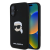 Karl Lagerfeld Liquid Silicone Karl Head MagSafe zadný kryt pre iPhone 16 Black