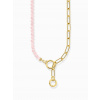 Thomas Sabo KE2193-414-9-L47V Gold-plated necklace w. link chain elements and pink beads