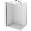 Mexen Kioto zaoblená sprchová zástena 100 x 200 cm, Priehľadné 8 mm, Čierna - 800-100-101-70-06