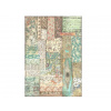 Ryžový papier A4 - Brocante Antiques fabric patchwork