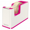 Leitz WOW Odvíječ pásky bílo-růžová / Na pásky do 19 mm x 33 m
