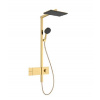 Hansgrohe Raindance Alive Q - Sprchový set s termostatom, 21x34 cm, 3 prúdy, EcoSmart, leštený vzhľad zlata 24581990