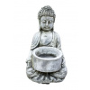 Pierre Design Malá betónová dekorácie sediaci Budha na čajovú sviečku - 7,5 * 7,5 * 10cm - Pierre Design