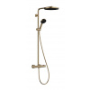Hansgrohe Pulsify S Puro - Sprchový set s termostatom, priemer 26 cm, 3 prúdy, kefovaný bronz 24237140