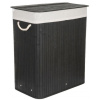 koš prádelní g21 bambus 105l black