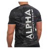 Alpha Industries BACKPRINT T blackcamo tričko pánske Veľkosť: XXL, Farba: čierny maskáč, tmavý maskáč