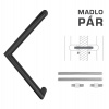 Madlo na dvere FT - MADLO kód K14 Ø 30 mm UN pár CIM - čierna matná (FNO) | MP-KOVANIA.sk