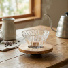HARIO Drip V60-01 - sklenený dripper na kávu s meracou nádobkou