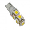LED žiarovka T10 s 9x LED, biela, 1ks, 5050 SMD