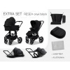 MOONRESEA + Extra set - ONYX BLACK kombinovaný kočík