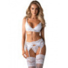 Set bílého krajkového prádla , Obsessive (3 ks)