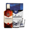Ballantine's 0,7l 40% + 2 poháre v kazete (darčekové balenie 2 poháriky)