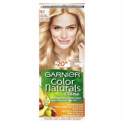 Garnier Color Naturals permanentná farba na vlasy 9 .1 Veľmi svetlá blond popolavá, 60 +40 +12 ml