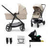 KINDERKRAFT Kočík kombinovaný 4v1 Newly Classic Beige + Mink PRO KSNEWL00BEG400I