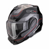 Moto přilba SCORPION EXO-TECH EVO PRO COMMUTA černo/stříbrno/červená - Velikost S