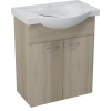 AQUALINE KERAMIA FRESH umývadlová skrinka 60,60x74x33,7cm, dub platin 50065