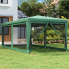 zahrada-XL Párty stan so 6 sieťkovanými bočnými stenami zelený 3x6 m HDPE 319238