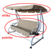 Rojaplast 58/202 Stříška+podušky k houpačce De Luxe béžová