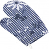 Bellatex s.r.o. Chňapka Dita 28 × 18 cm 66/410 modrá kocka s kvetom