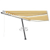VidaXL Automaticky rolovateľná markíza, LED a senzor vetra, 450 x 300 cm