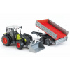 Bruder 02112 Traktor CLAAS NECTIS s čelným nakladačom a vozom