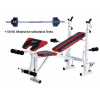 Bench lavička s bicepsovým pultom + 50 kg nakladacia obojručná činka Spartan