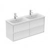 Ideal Standard Connect Air - Skrinka pod dvojumývadlo 120 cm, lesklá biela/matný biely lak E0822B2