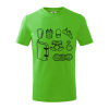 Climbing Wall Gear - Tričko detské bavlnené - 134 cm/8 rokov ( Apple Green )