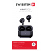 Bezdrôtové slúchadlá Bluetooth TWS Swissten MINIPODS, čierna