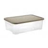 Tontarelli Box ARIANNA 29,5L s vekom, transparent / šedohnedá 8034181A75