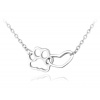 MINET Strieborný náhrdelník so srdcom JMAN0246SN45