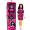 Barbie Mattel Fashionistas ružová kockovaná sukňa